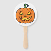 ハロウィンスティック顔 – 両面パーティー小道具 ハンドファン (正面)