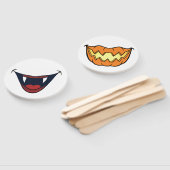 ハロウィンスティック顔 – 両面パーティー小道具 ハンドファン (組立なし)