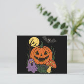 ハロウィンステッカー おばけ ポストカード (スタンド正面)