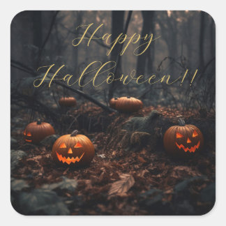 ハロウィンステッカー スクエアシール