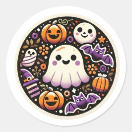 ハロウィンステッカー ラウンドシール