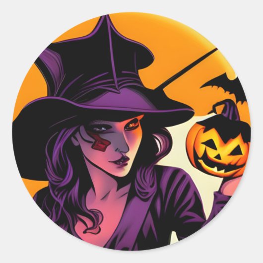ハロウィンステッカー ラウンドシール (正面)