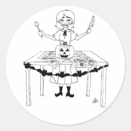 ハロウィンステッカー ラウンドシール