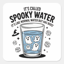 ハロウィンステッカー – 不気味、おもしろい、フェスティバルデザイン スクエアシール