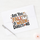 ハロウィンステッカー – 不気味、おもしろい、フェスティバルデザイン スクエアシール (封筒)