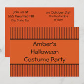 ハロウィンステッチ 招待状 (正面/裏面)