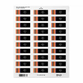 ハロウィンストライプおもしろいストライプの住所 シール (フルシート)