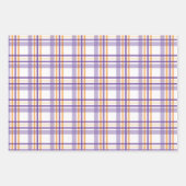 ハロウィンストライプのブラックパープルオレンジ ラッピングペーパーシート (正面2)