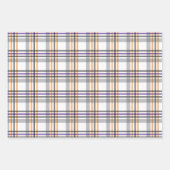 ハロウィンストライプのブラックパープルオレンジ ラッピングペーパーシート (正面)