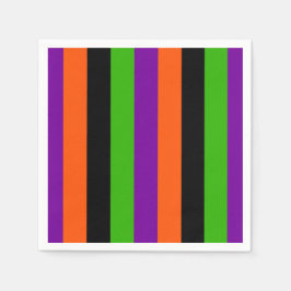 ハロウィンストライプの色のクラシック スタンダードカクテルナプキン