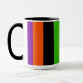 ハロウィンストライプの色のクラシック マグカップ (左)