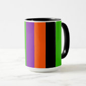 ハロウィンストライプの色のクラシック マグカップ (正面右)