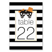 ハロウィンストライプスカル結婚のテーブル番号 テーブルナンバー (裏面)