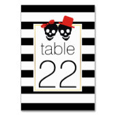 ハロウィンストライプスカル結婚赤のテーブル番号 テーブルナンバー (裏面)