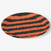 ハロウィンストライプ紙プレート ペーパープレート (アングル)