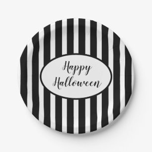 ハロウィンストライプ紙プレート ペーパープレート