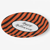 ハロウィンストライプ紙プレート ペーパープレート (アングル)