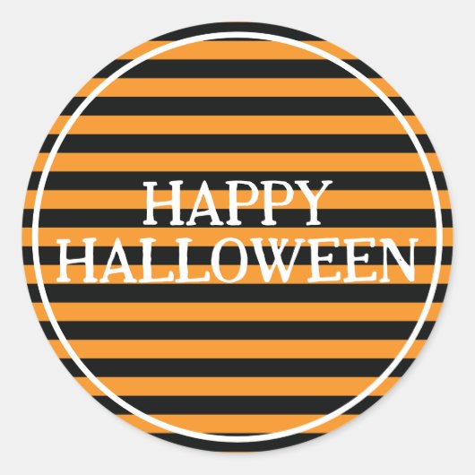 ハロウィンストライプ ラウンドシール (正面)