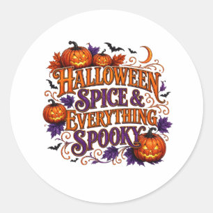 ハロウィンスパイスとお化け尽くし ラウンドシール