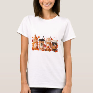 ハロウィンスパイスの幽霊 - こっくり秋のコーヒー Tシャツ