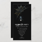 ハロウィンスパイダーとくもの巣パーティー シーズンカード (正面/裏面)