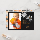 ハロウィンスパイダーとスパイダーのWebフォトフレームまたはカード カード (正面/裏面インサイチュ)