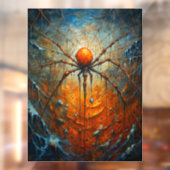 ハロウィンスパイダーウィンドウにしがみつく ウィンドウサイン (シート2)