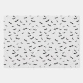 ハロウィンスパイダーウェブこうもりとキャンディーコーンアーガイル ラッピングペーパーシート (正面3)