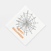 ハロウィンスパイダーウェブと眼球 スタンダードランチョンナプキン (角)