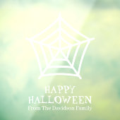 ハロウィンスパイダーウェブホワイトカスタム文字 ウィンドウサイン (シート3)