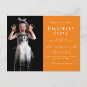 ハロウィンスパイダーウェブモダンシンプルパーティー写真 ポストカード (正面)