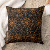 ハロウィンスパイダーウェブ枕 クッション (ブランケット)
