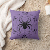 ハロウィンスパイダーウェブ枕 クッション (ブランケット)
