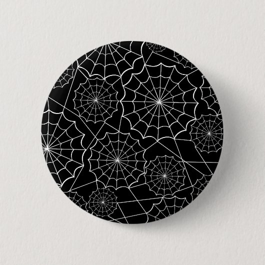 ハロウィンスパイダーウェブ 缶バッジ (正面)