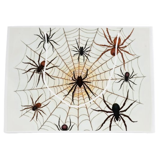 ハロウィンスパイダーギフトバッグ ラージペーパーバッグ (正面)