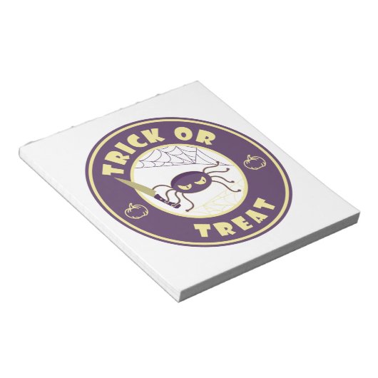 ハロウィンスパイダースターバックススタイル ノートパッド (アングル)