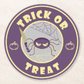 ハロウィンスパイダースターバックススタイル ラウンドペーパーコースター (正面)