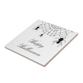 ハロウィンスパイダーズかわいい白黒 タイル (側面)