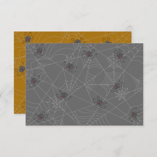 ハロウィンスパイダーズくもの巣とカボチャ (正面/裏面)