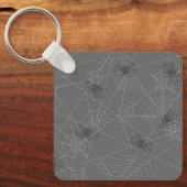 ハロウィンスパイダーズくもの巣とカボチャ キーホルダー (正面)