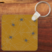 ハロウィンスパイダーズくもの巣とカボチャ キーホルダー (裏面)