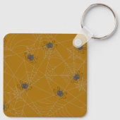 ハロウィンスパイダーズくもの巣とカボチャ キーホルダー (裏面)