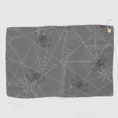 ハロウィンスパイダーズくもの巣とカボチャ ゴルフタオル (横)