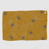 ハロウィンスパイダーズくもの巣とカボチャ ゴルフタオル (横)