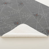 ハロウィンスパイダーズくもの巣とカボチャ シェルパブランケット (3/4)