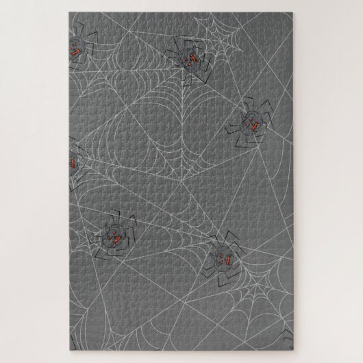 ハロウィンスパイダーズくもの巣とカボチャ ジグソーパズル (縦)