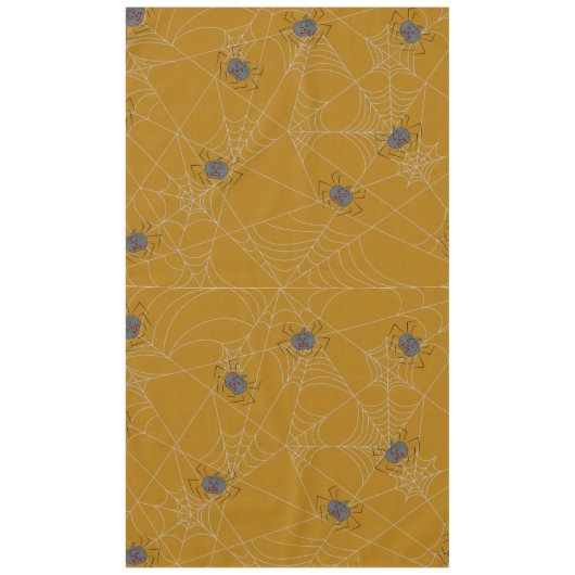 ハロウィンスパイダーズくもの巣とカボチャ テーブルクロス (正面)