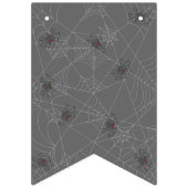 ハロウィンスパイダーズくもの巣とカボチャ バンティングフラッグ (第3の旗)