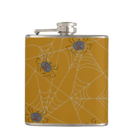 ハロウィンスパイダーズくもの巣とカボチャ フラスク