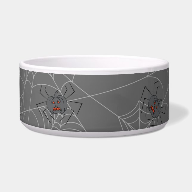 ハロウィンスパイダーズくもの巣とカボチャ ボウル (正面)